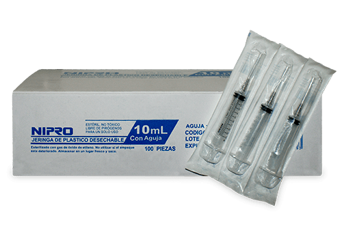 Comprar Nipro Jeringa Negra De 22X32Mm Para 10 Ml Con 100 Piezas