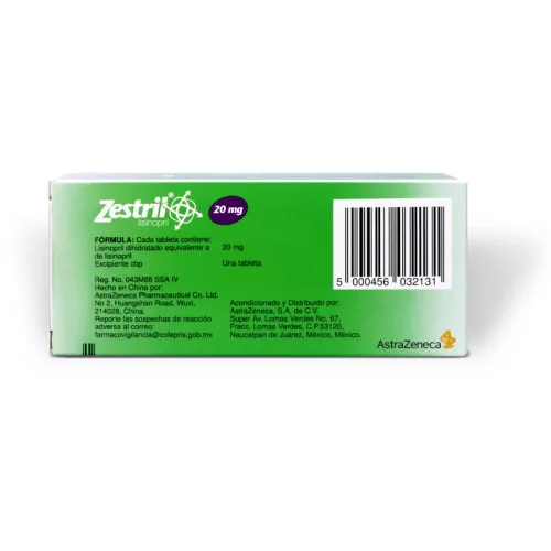 Zestril 20 Mg Con 28 Tabletas
