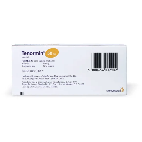 Comprar Tenormin 50 Mg Con 28 Tabletas