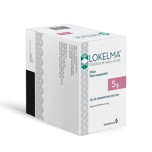 Lokelma Ciclosilicato Y Zirconio 5 Gr Con 30 Sobres