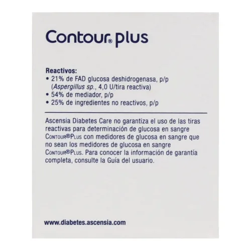 Contour Plus Tiras Reactivas Con 25 Piezas