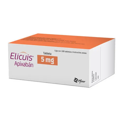 Elicuis Apixabán 5 Mg Con 100 Tabletas
