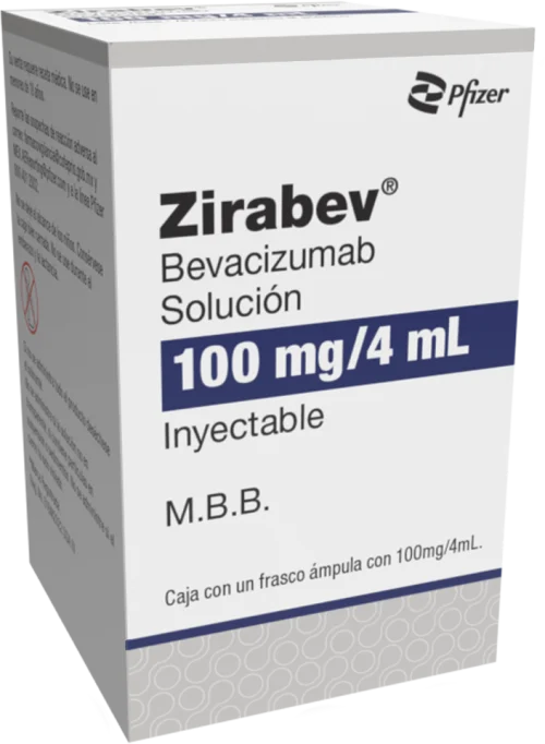 Zirabev 100 Mg Con Frasco Ámpula De 4 Ml