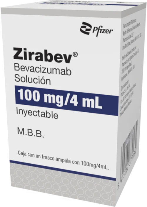 Zirabev 100 Mg Con Frasco Ámpula De 4 Ml