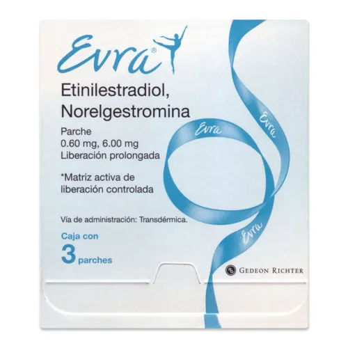 Evra Etinelestradiol Norelgestromina 0.60 Mg / 6 Mg Con 3 Parches