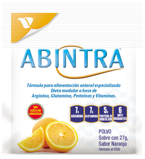 Comprar Abintra Fórmula Para Alimentación Especializada Polvo Sabor Naranja Sobre 27 G