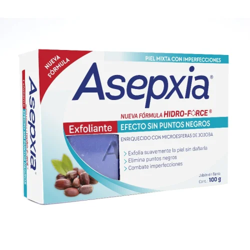 Asepxia Hidro-Force Jabón Exfoliante Barra Con 100 G