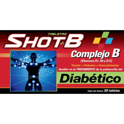 Shot B Diabetic con 30 Tabletas de 100 mg