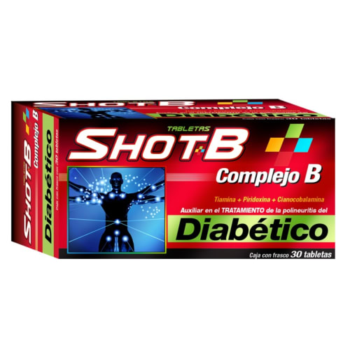 Comprar Shot B Diabético Complejo B Con 30 Tabletas