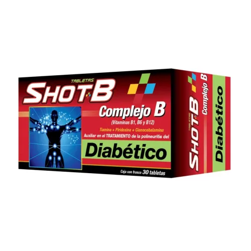 Shot B Diabetic con 30 Tabletas de 100 mg