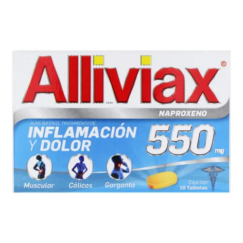 Comprar Alliviax 550 Mg Con 10 Tabletas