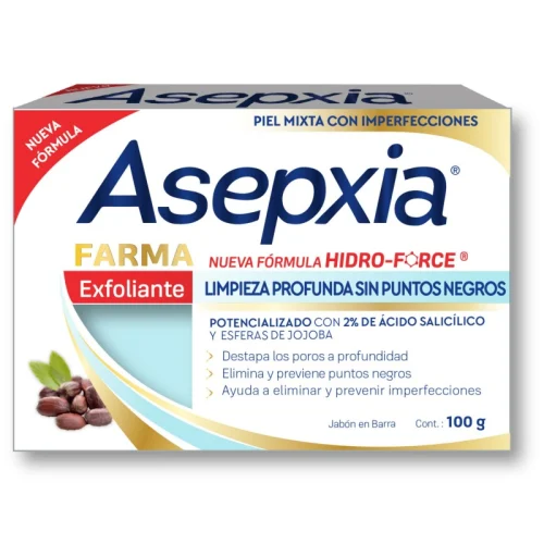 Asepxia Farma Exfoliante Jabón En Barra Con 100 G