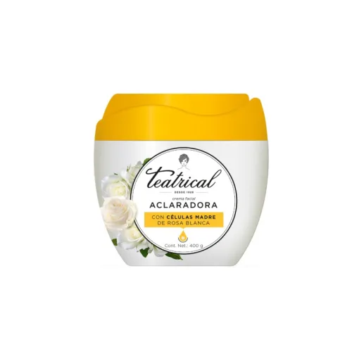 Teatrical Crema Facial Aclaradora Con Células Madre De Rosa Blanca 400 Gr