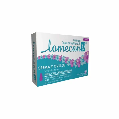 Lomecan Duo 2% Con 20 G De Crema, 3 Óvulos 200 Mg