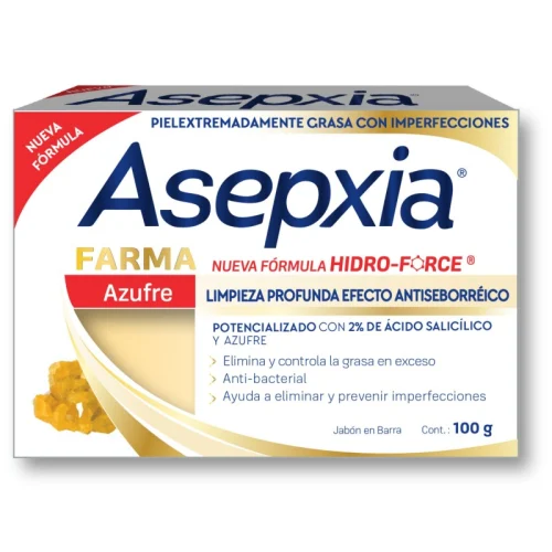 Asepxia Farma Jabon Azufre Barra Con 100 G