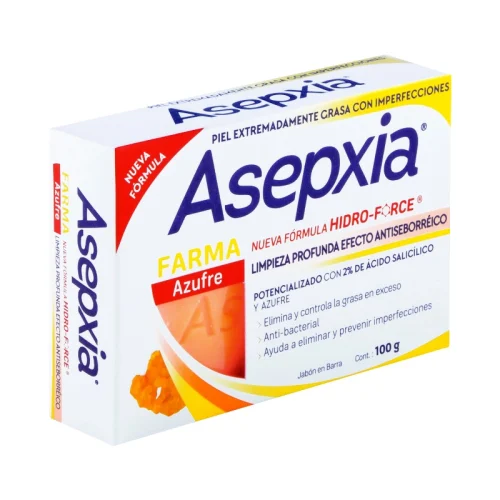Asepxia Farma Jabon Azufre Barra Con 100 G