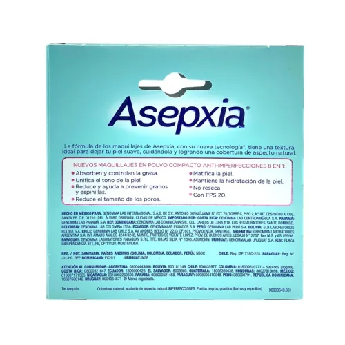 Comprar Asepxia Bb Maquillaje En Polvo Compacto Tono Canela Con 10 G