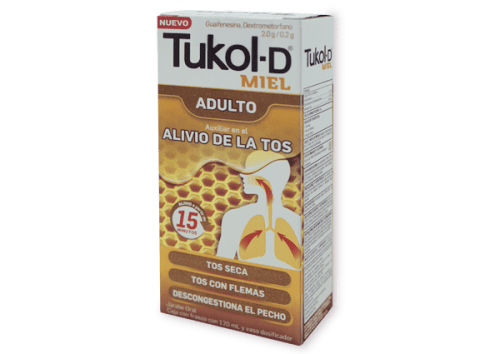 Comprar Tukol-D Miel Adulto 2/0.2 G Con 120 Ml De Jarabe