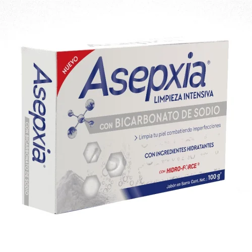 Asepxia Limpieza Intensiva Bicarbonato De Sodio Jabón Con 100 G
