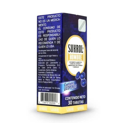 Sukrol Hombre con 30 Tabletas