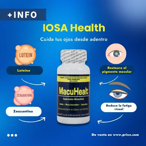 Macuhealt Suplemento con Luteína 30 Cápsulas para Vista Sana