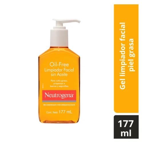 Neutrogena Oil Free Limpiador Facial Sin Aceite 177 Ml