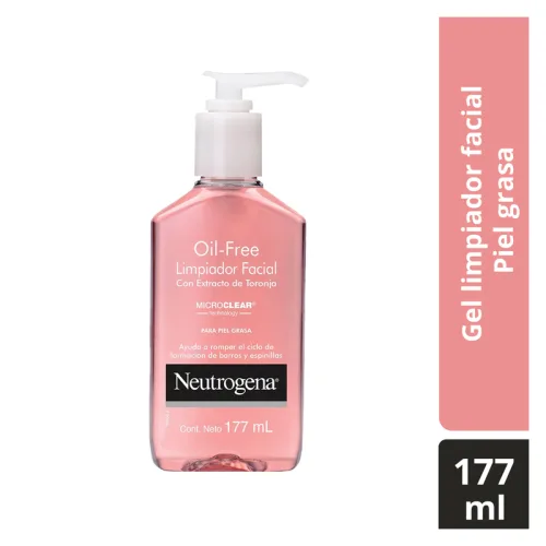 Gel Limpiador Facial Neutrogena Oil Free Toronja Ácido Salicílico 177 Ml