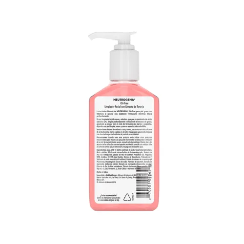 Gel Limpiador Facial Neutrogena Oil Free Toronja Ácido Salicílico 177 Ml