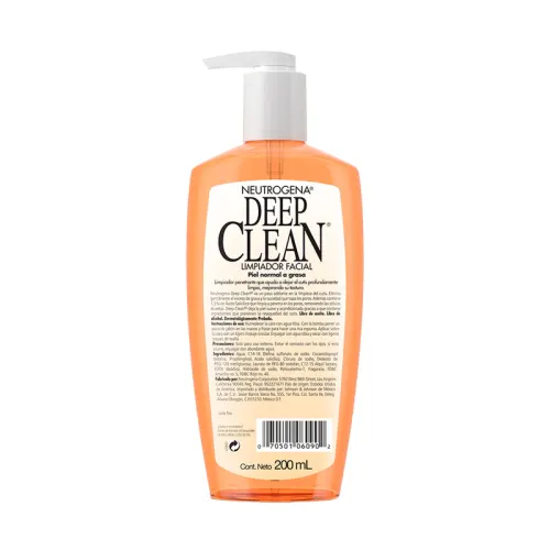 Comprar Neutrogena Deep Clean Gel Limpiador Facial Para Piel Normal A Grasa Con 200 Ml