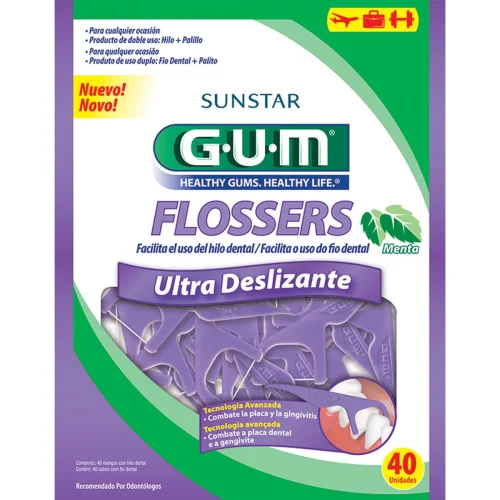 Gum Hilo Dental Flossers Ultradeslizantes Con 40 G
