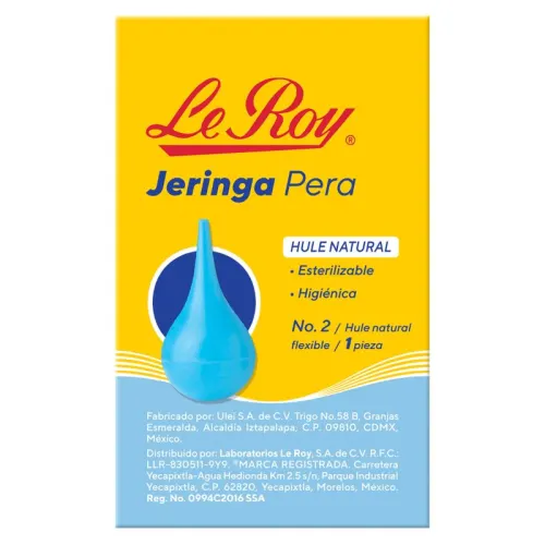 Comprar Le Roy Jeringa Pera De Hule No.2 Con 1 Pieza