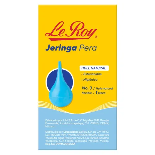 Comprar Le Roy Jeringa Pera De Hule No.3 Con 1 Pieza