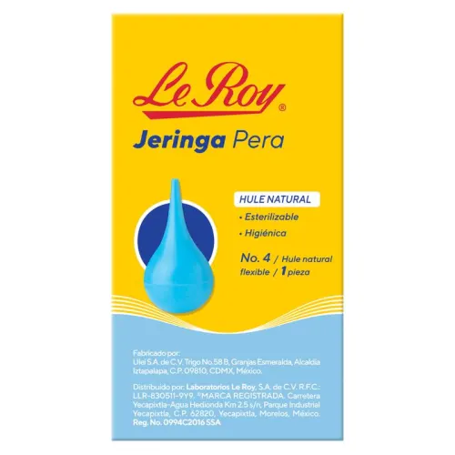 Comprar Le Roy Jeringa Pera De Hule No.4 Con 1 Pieza