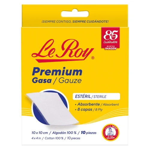 Comprar Le Roy Premium Gasa Estéril 10X10Cm Con 10 Piezas