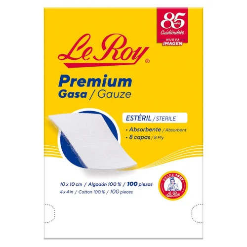 Premium Gasa Estéril 10X10Cm Con 100 Piezas
