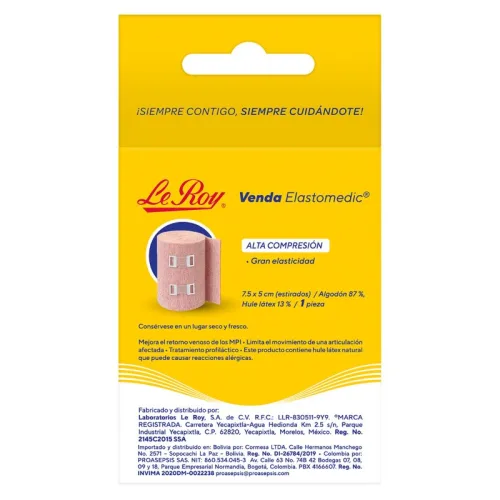 Comprar Le Roy Elastomedic Venda 7.5Cmx5M Con 1 Pieza En $73 - Prixz