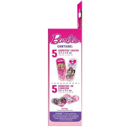 Barbie Venditas Adhesivas Caja Con 10 Pz