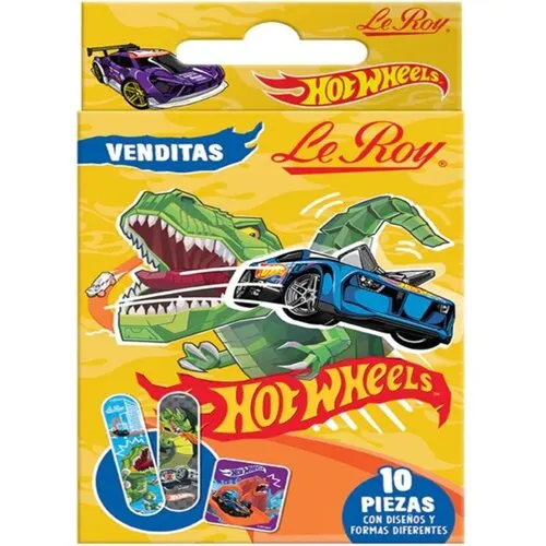 Venditas Adhesivas Hot Wheels Caja Con 10 Pz
