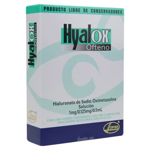 Comprar Hyalox Ofteno 1/0.125 Mg Solución Oftálmica Con 20 Ampolletas