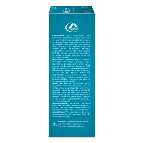 Vagisense Gel Hidratante Vaginal Con 6 Aplicadores De 5 Ml