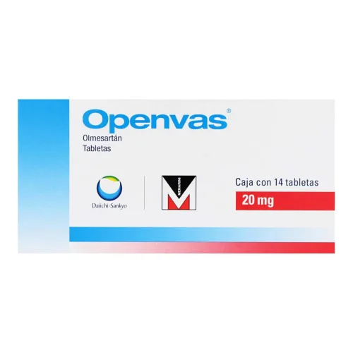 Comprar Openvas 20 Mg Con 14 Tabletas