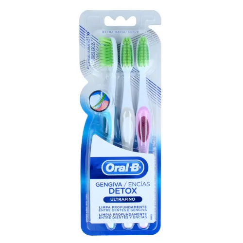 Comprar Oral-B Cepillo Dental Gengiva/Encias Detox Ultrafino Con 3 Piezas