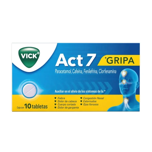 Vick Act 7 Con 10 Tabletas