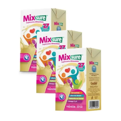 Comprar Mixsure Suplemento Alimenticio Sabor Vainilla Con 237 Ml Pack 3×2