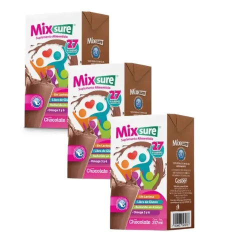 Comprar Mixsure Suplemento Alimenticio Sabor Chocolate Con 237 Ml Pack 3x2