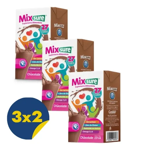 Comprar Mixsure Suplemento Alimenticio Sabor Chocolate Con 237 Ml Pack 3x2