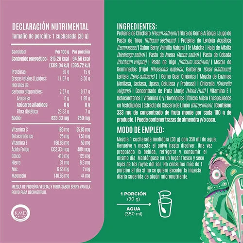Birdman Parrot Greens & Protein Berry Vainilla Con 210 G