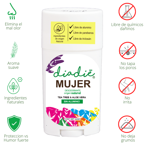 Diadié Desodorante Natural Para Mujer Con 60 G