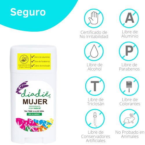 Diadié Desodorante Natural Para Mujer Con 60 G