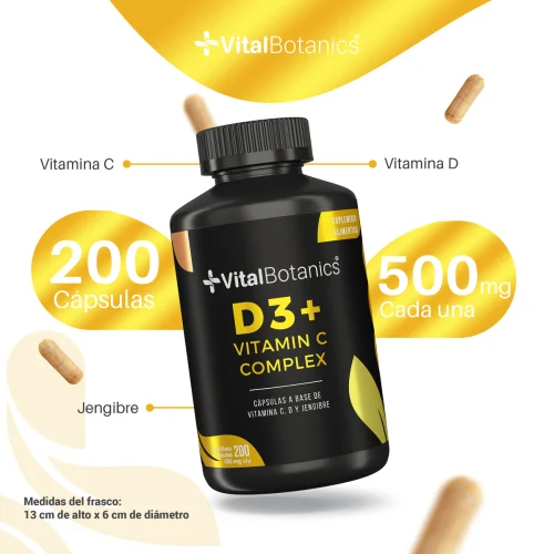 Comprar Vitalbotanics Multivitaminico De Vitamina D3 + Vitamina C Con 200 Cápsulas